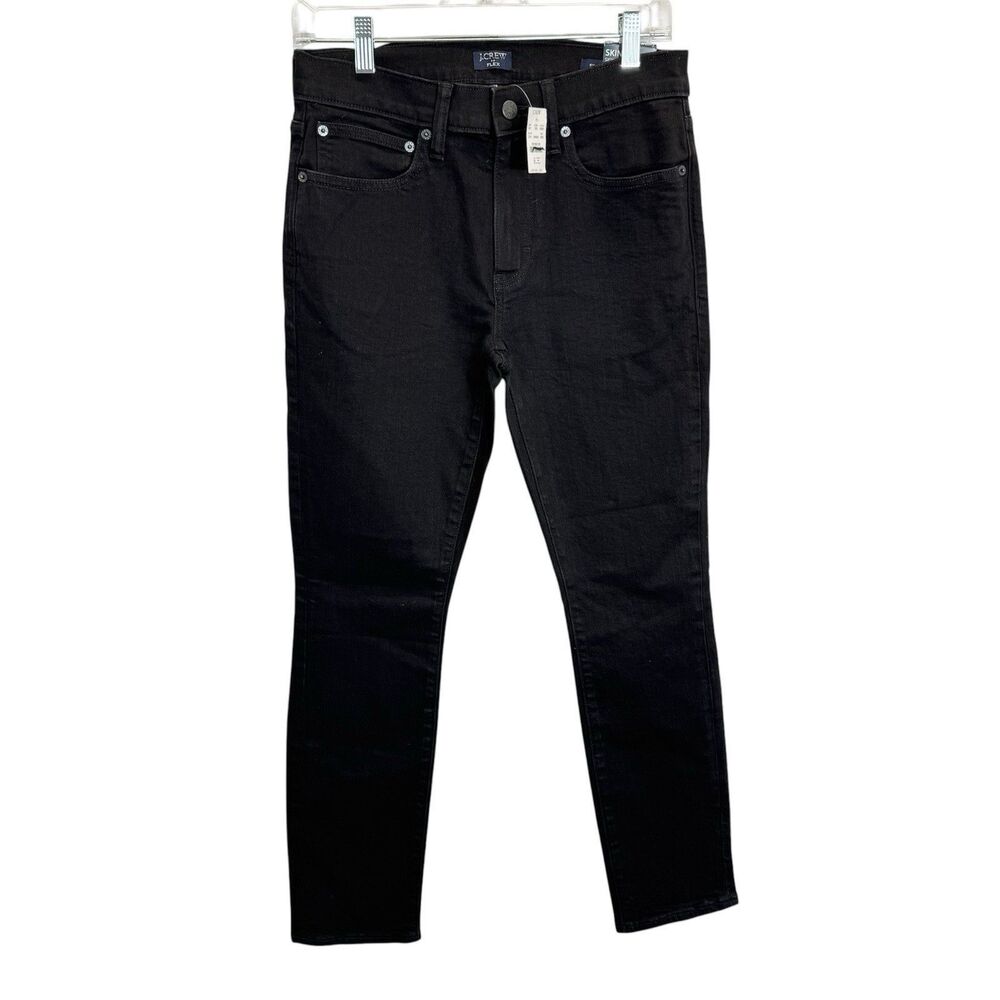 NWT J.Crew Sz 29x30 Skinny Fit Jean in Signature Flex Black Denim J Crew AZ861